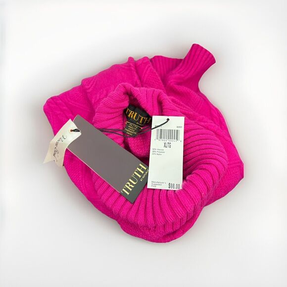 NWT TRUTH by Republic Woman’s Long Sleeve Turtleneck Sweater Top Berry Pink XL - Picture 6 of 6